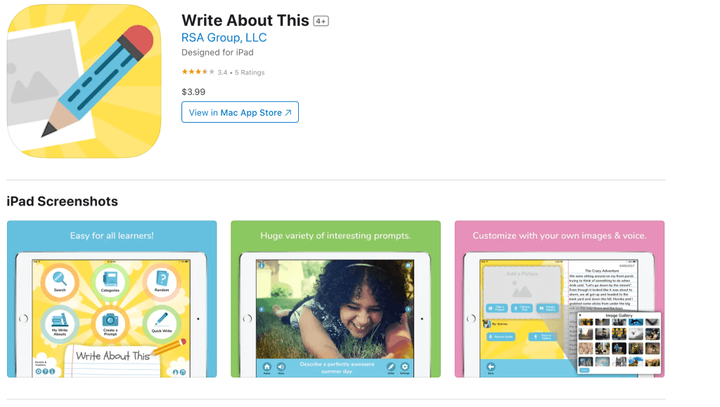 #9 Write About This - one of good apps for writing stories