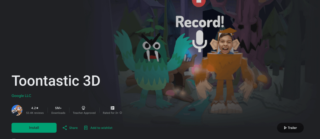 #12 Toontastic 3D – one of the best apps for creative writing