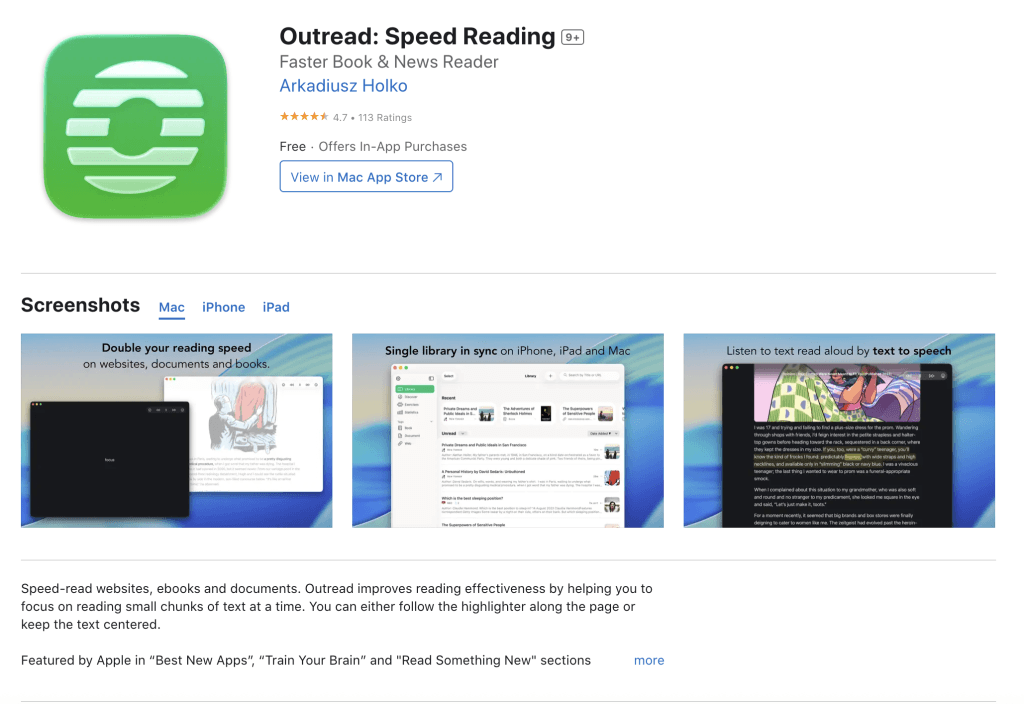 Outread speed reading practice online