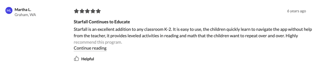 Is Starfall good in terms of effectiveness?