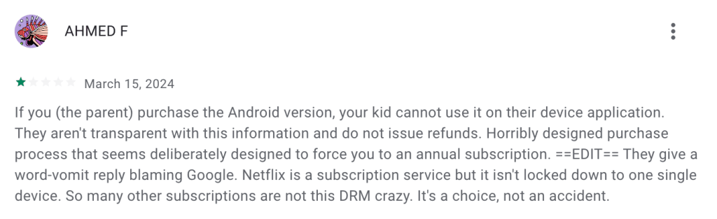 Starfall disadvantages