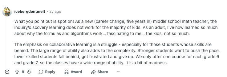 How is math taught now?