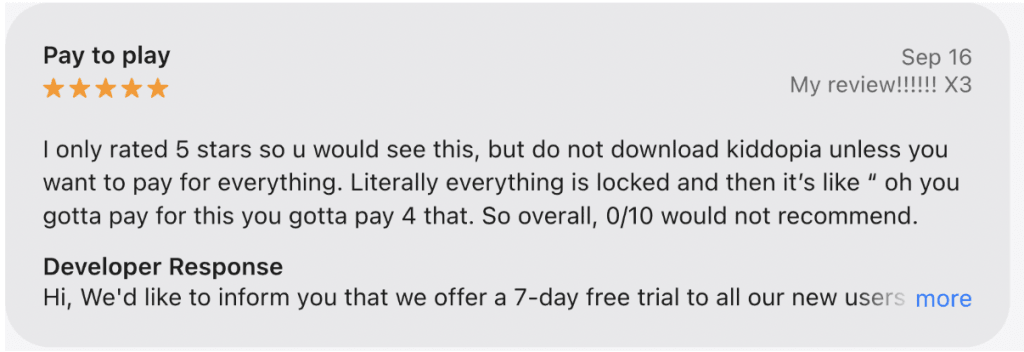 Kiddopia vs ABCmouse Reddit & Trustpilot reviews