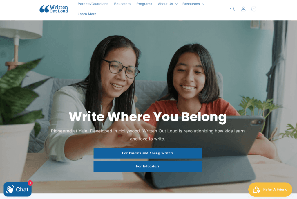 Written Out Loud creative writing homeschool curriculum