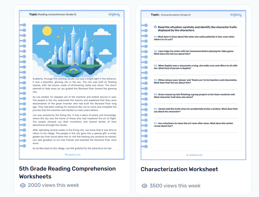 How Brighterly helps kids learn story elements