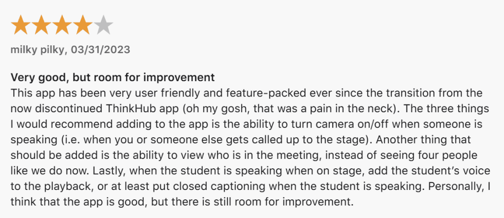 Think Academy reviews: Platform interface and user experience