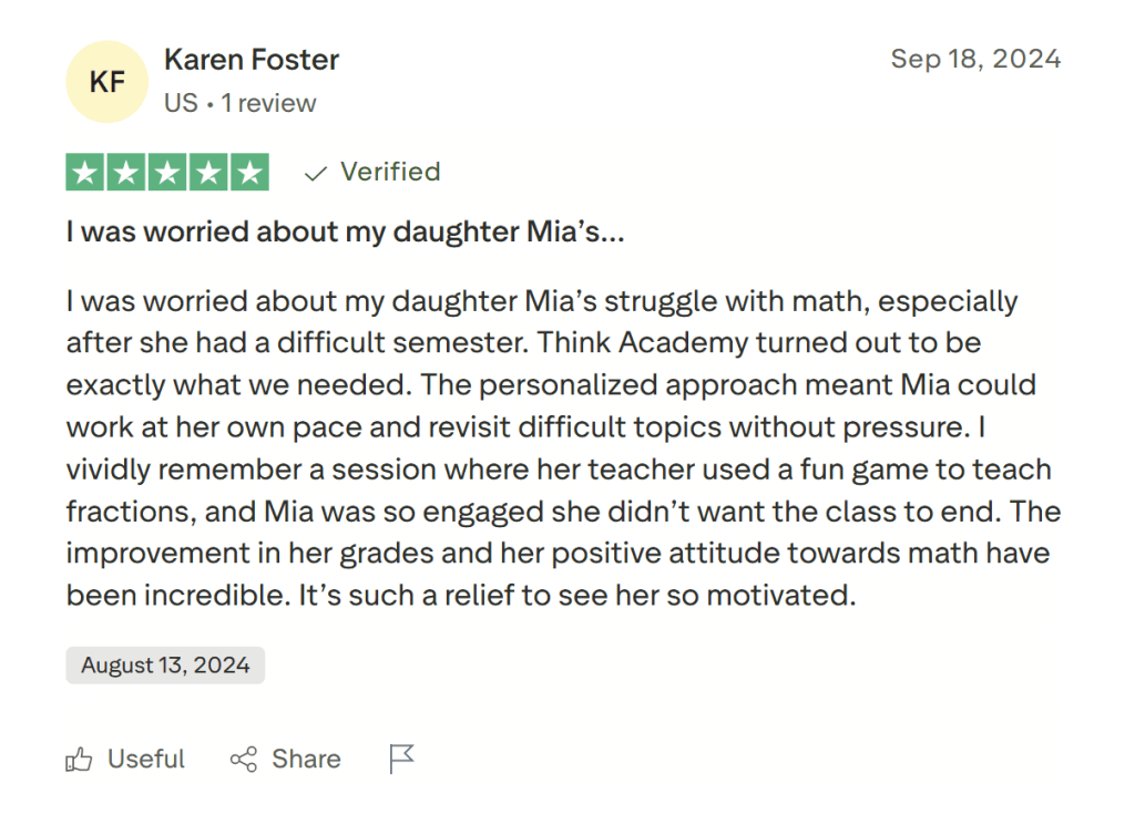 Think Academy reviews: Platform interface and user experience