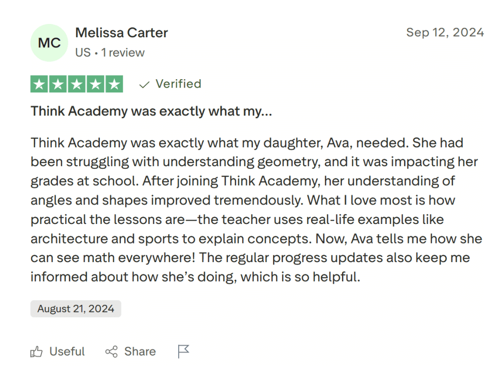 What parents and students love about Think Academy