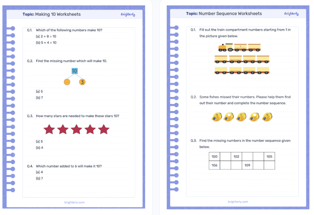 Practice with worksheets