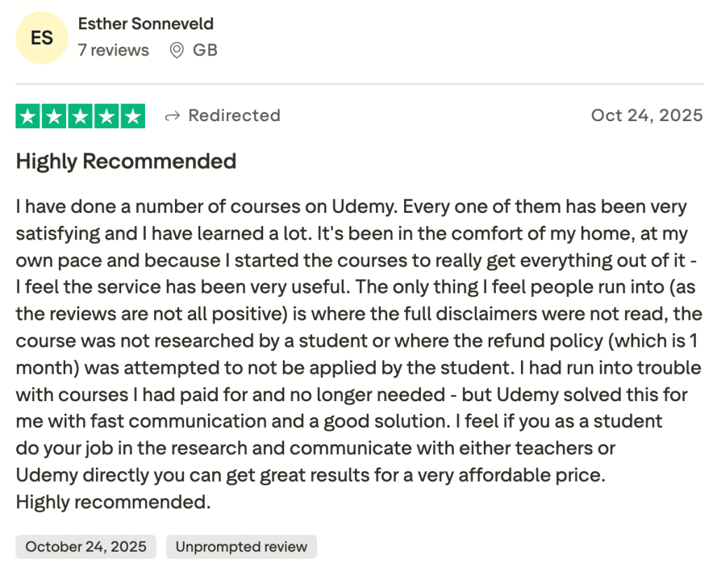 Udemy online learning for kids reviews