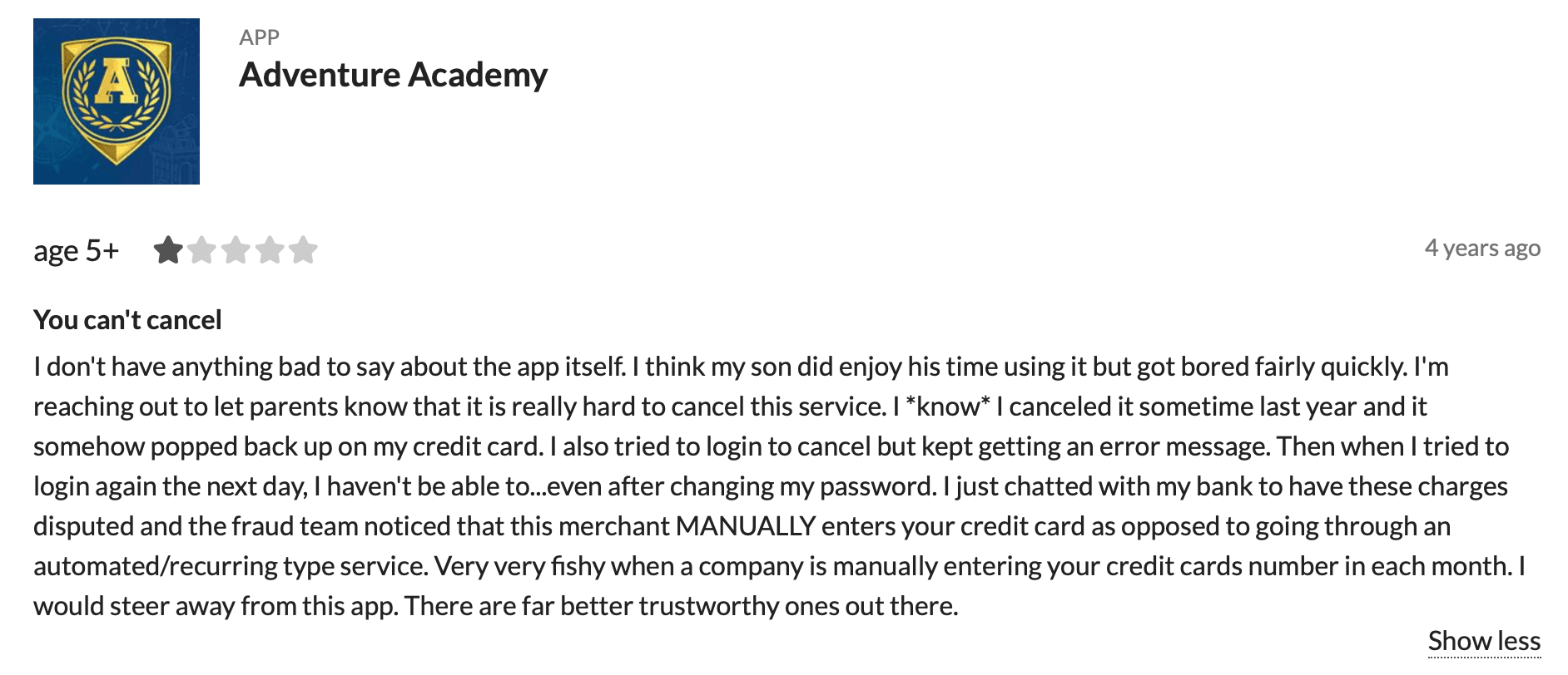 Subscription cancellation