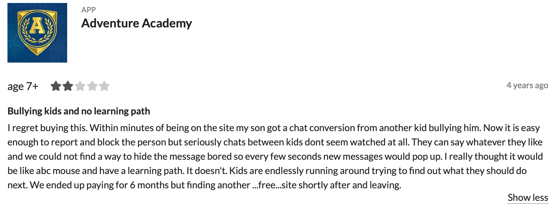 What are the pros and cons of Adventure Academy?