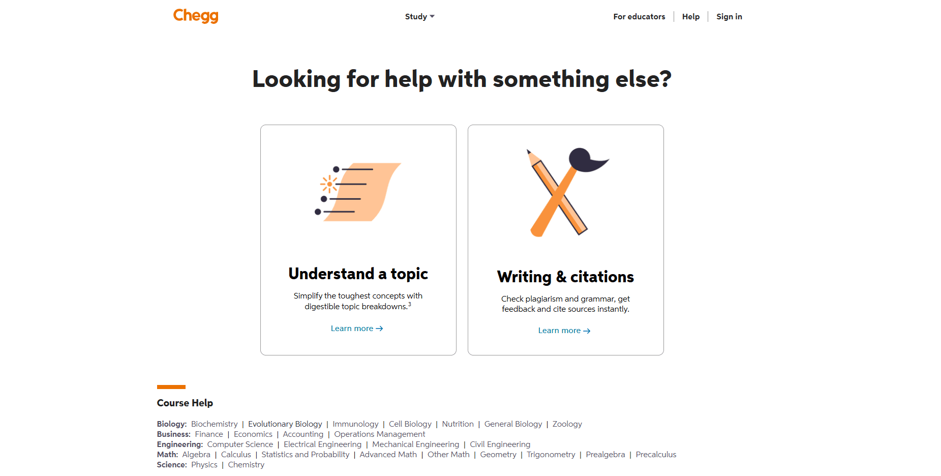 How does Chegg work: Interface & functions