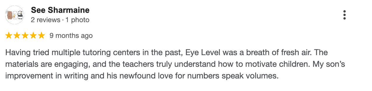 Eye Level tutoring reviews on learning effectiveness