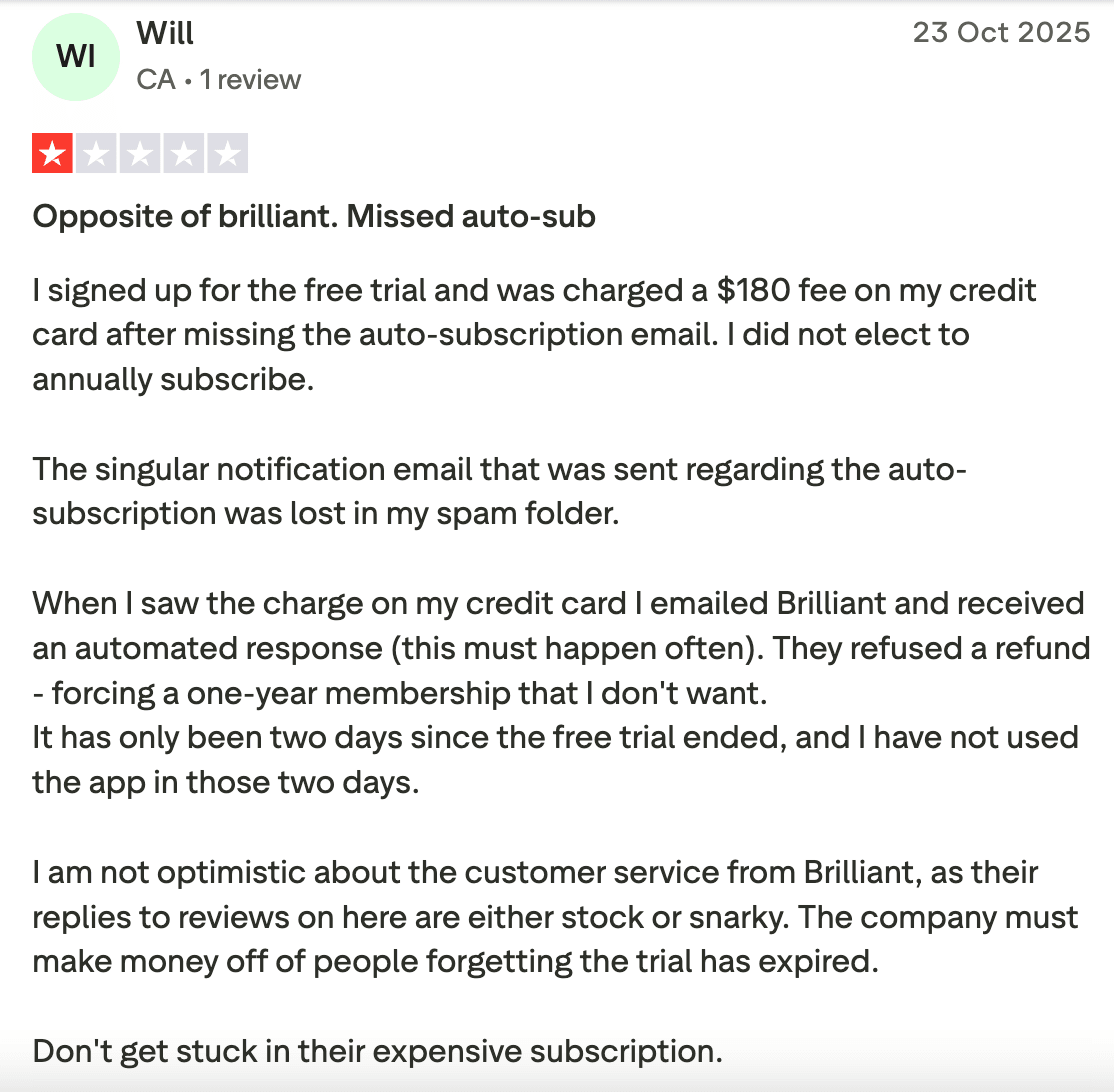 Common complaints about Brilliant.org