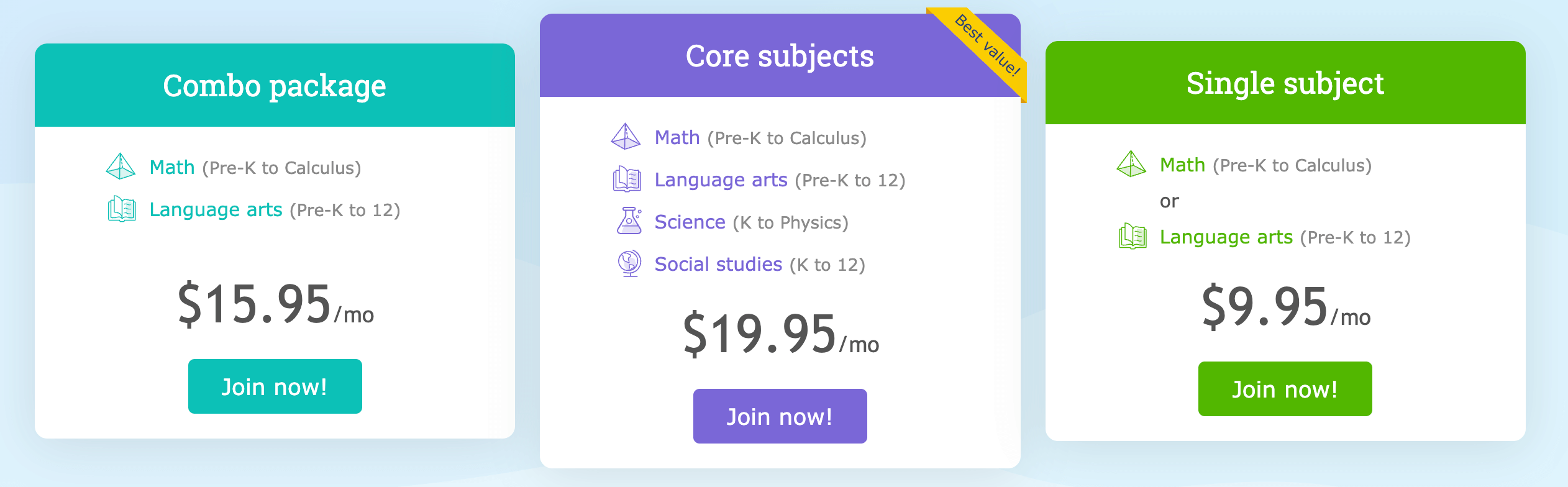 IXL Math: Pricing