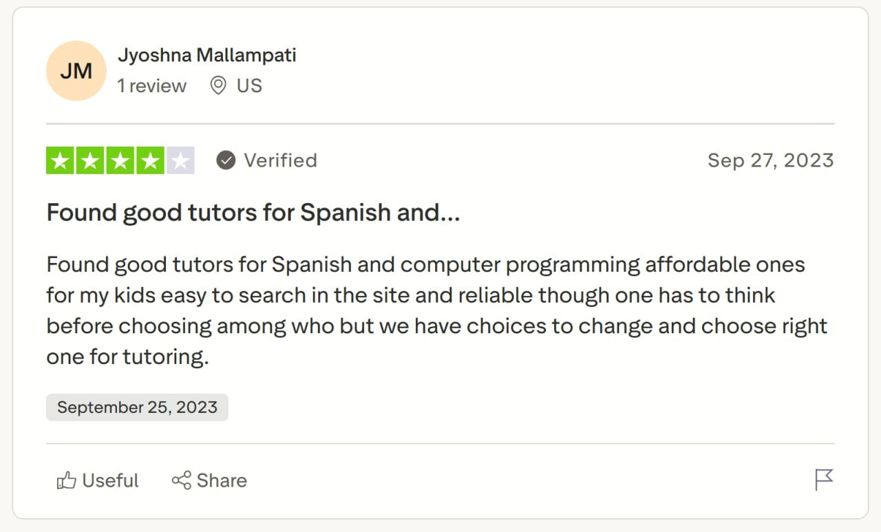 Tutor discovery & matching