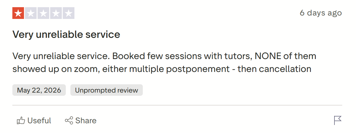 Tutor No-Shows
