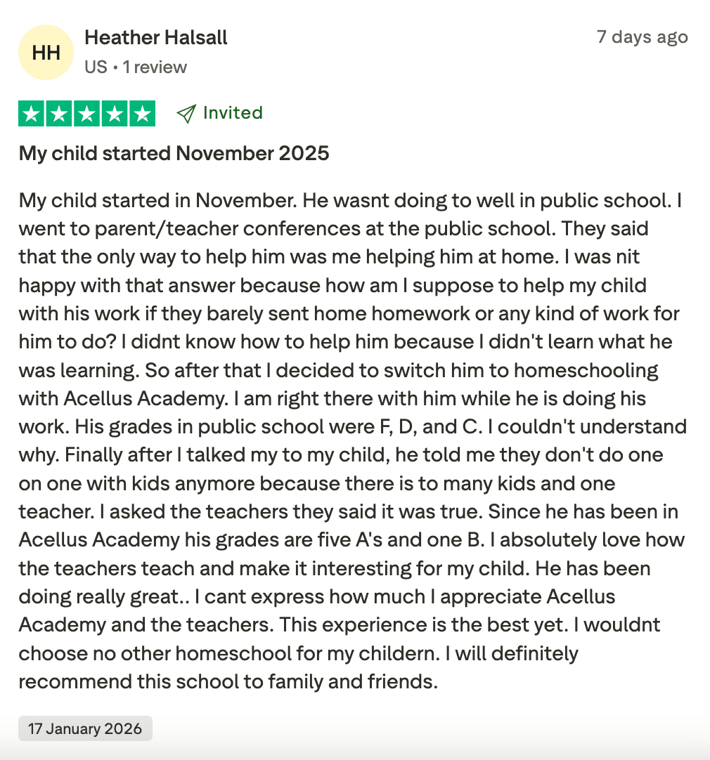 Acellus Academy review: Learners’ outcomes