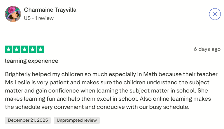 Brighterly reviews from parents