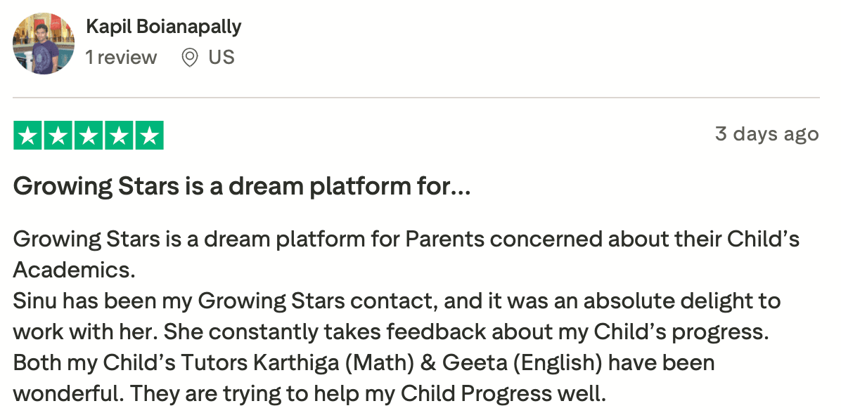 Growing Stars reviews on customer support