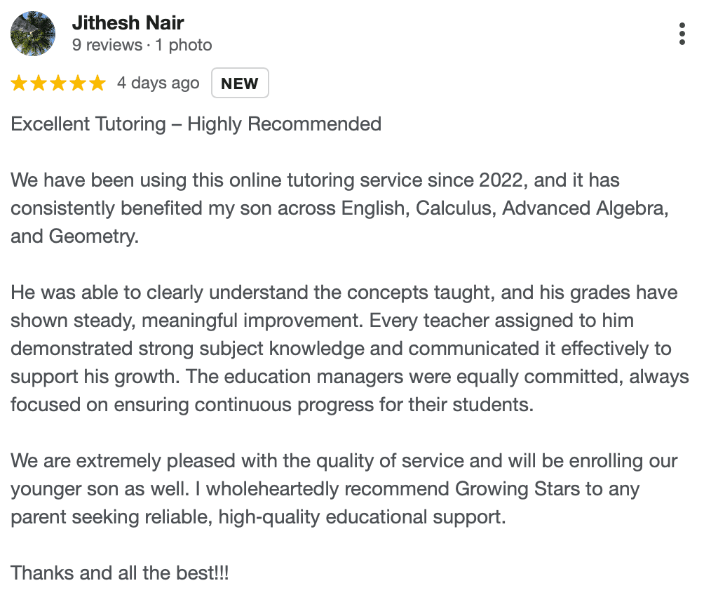 Growing Stars tutoring reviews: Benefits