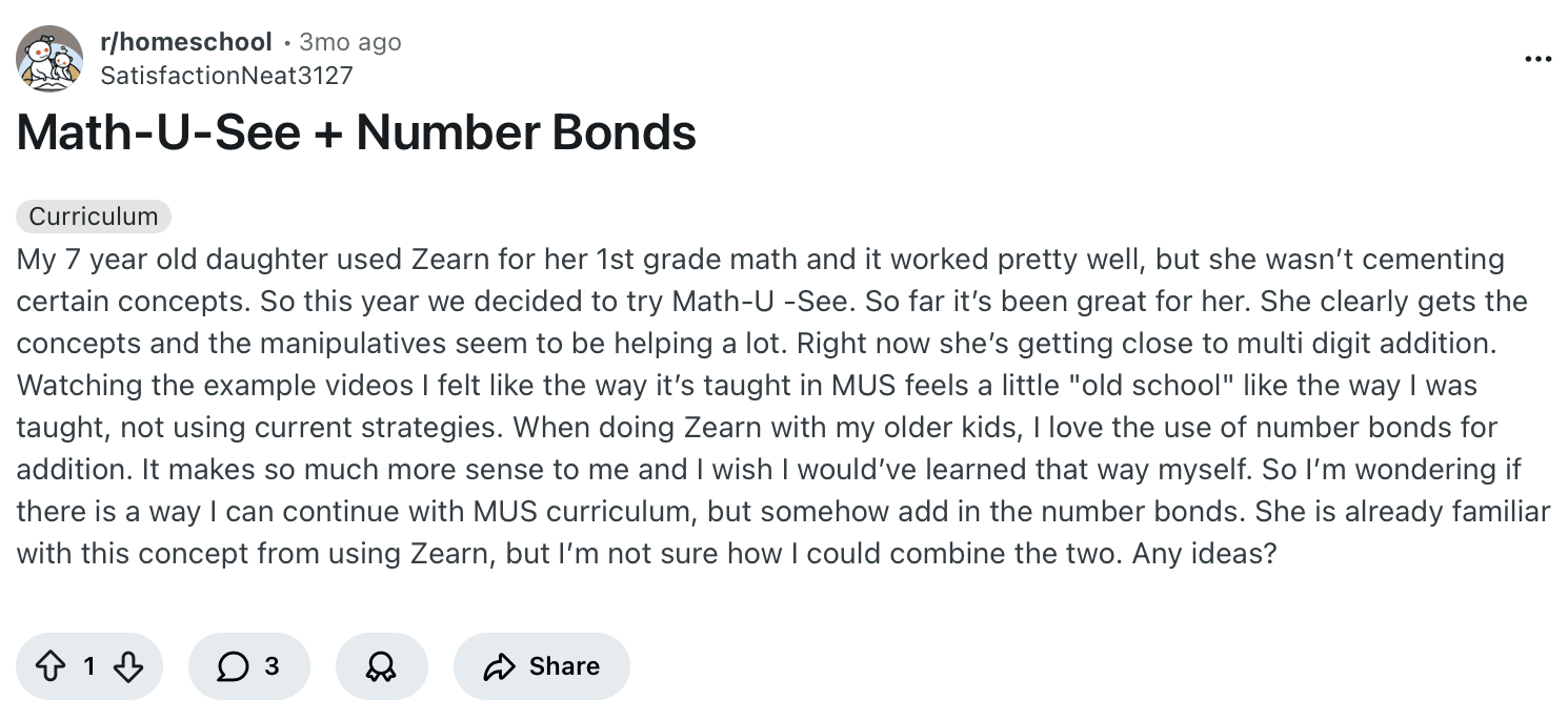 What users love about Math U See: