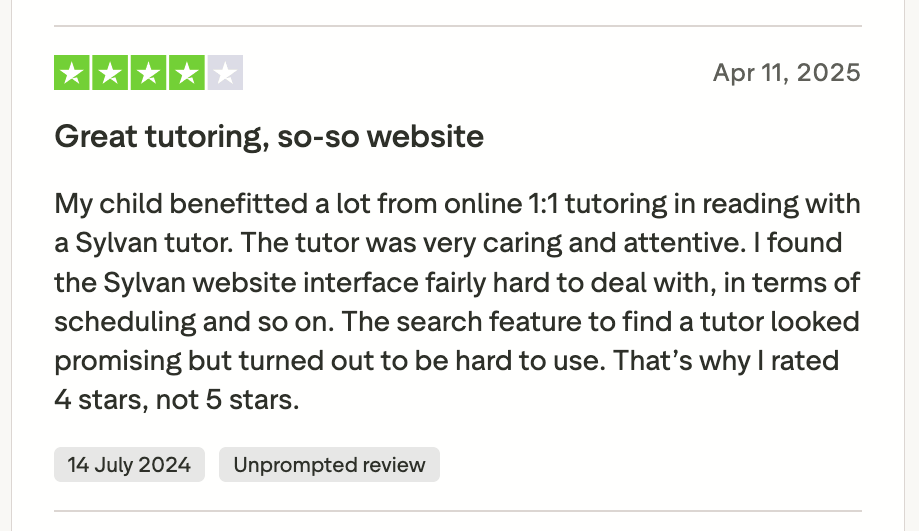 Sylvan Reviews