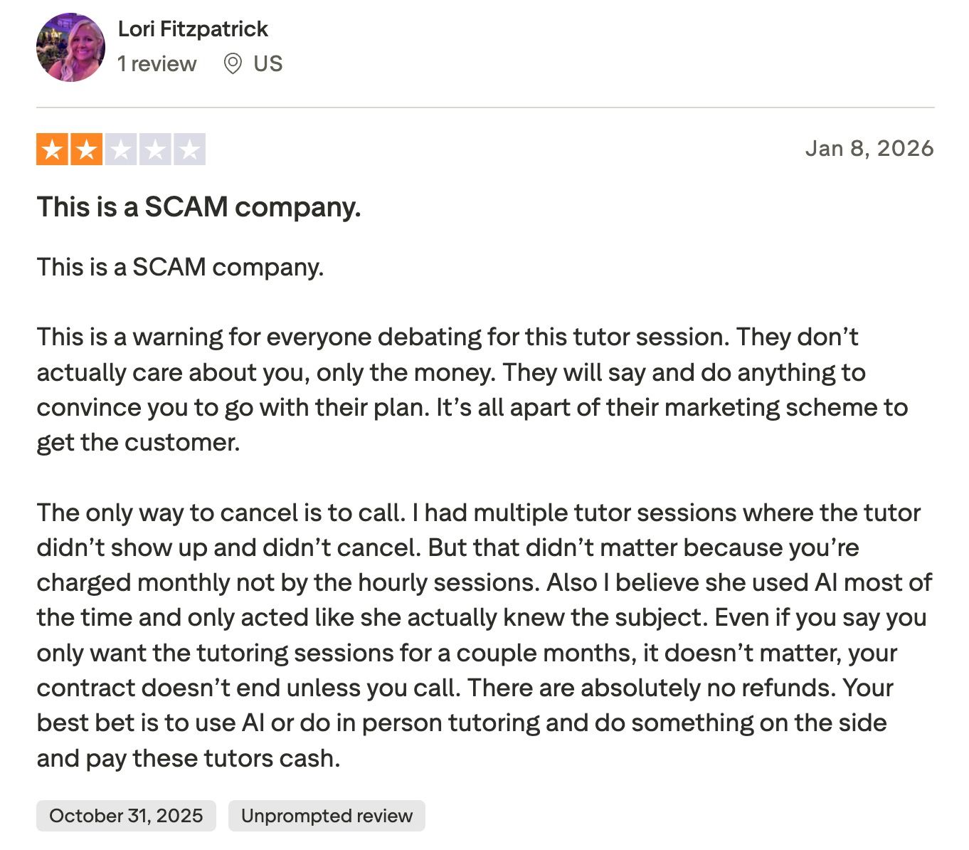 Varsity Tutors reviews