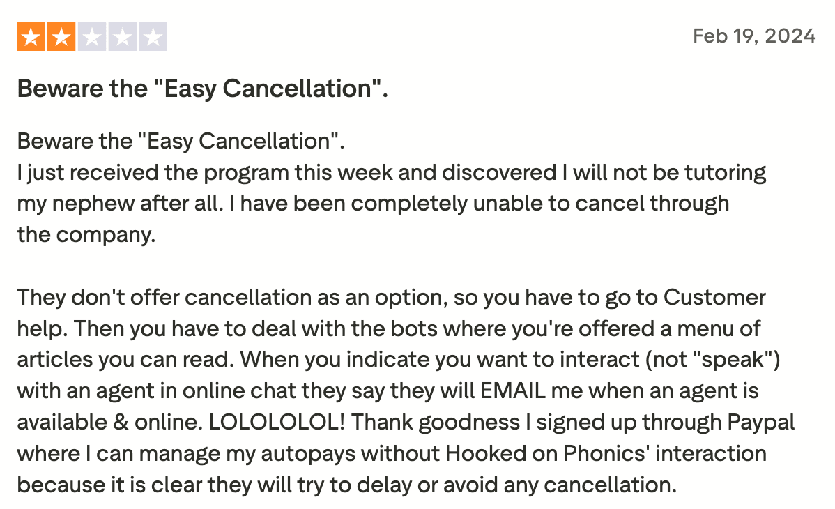 What are the disadvantages of Hooked on Phonics?