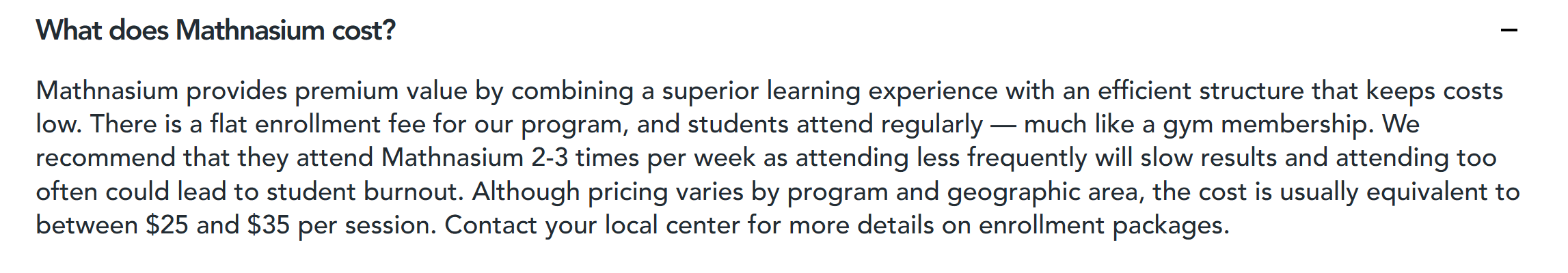 Mathnasium vs Huntington Learning Center Pricing