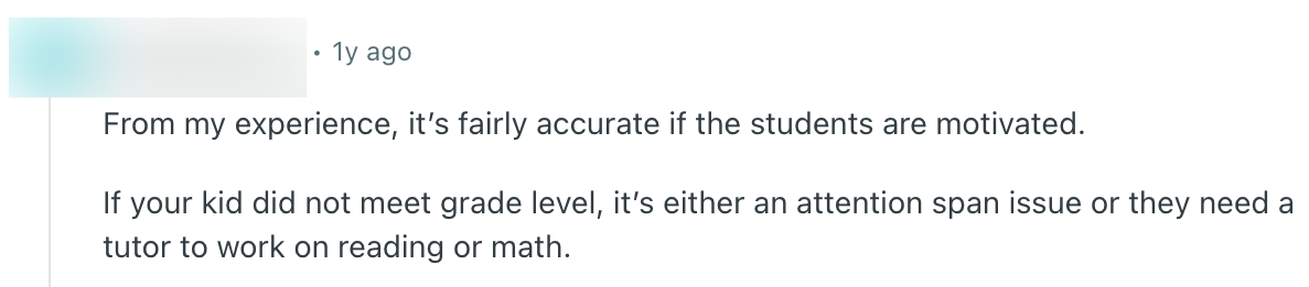 Diagnostic assessment that highlights learning gaps