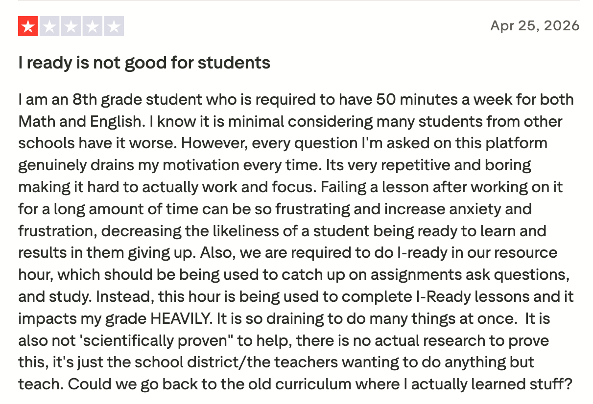 Doesn’t Fully Align with the School Curriculum