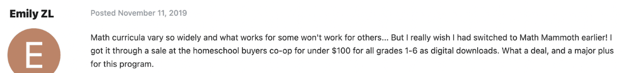 What are the pros and cons of Mammoth Math?
