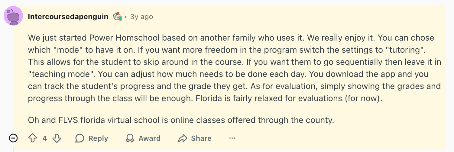 What users love about Power Homeschool