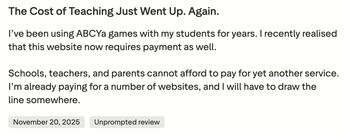 How much is ABCya: Pricing plans & options