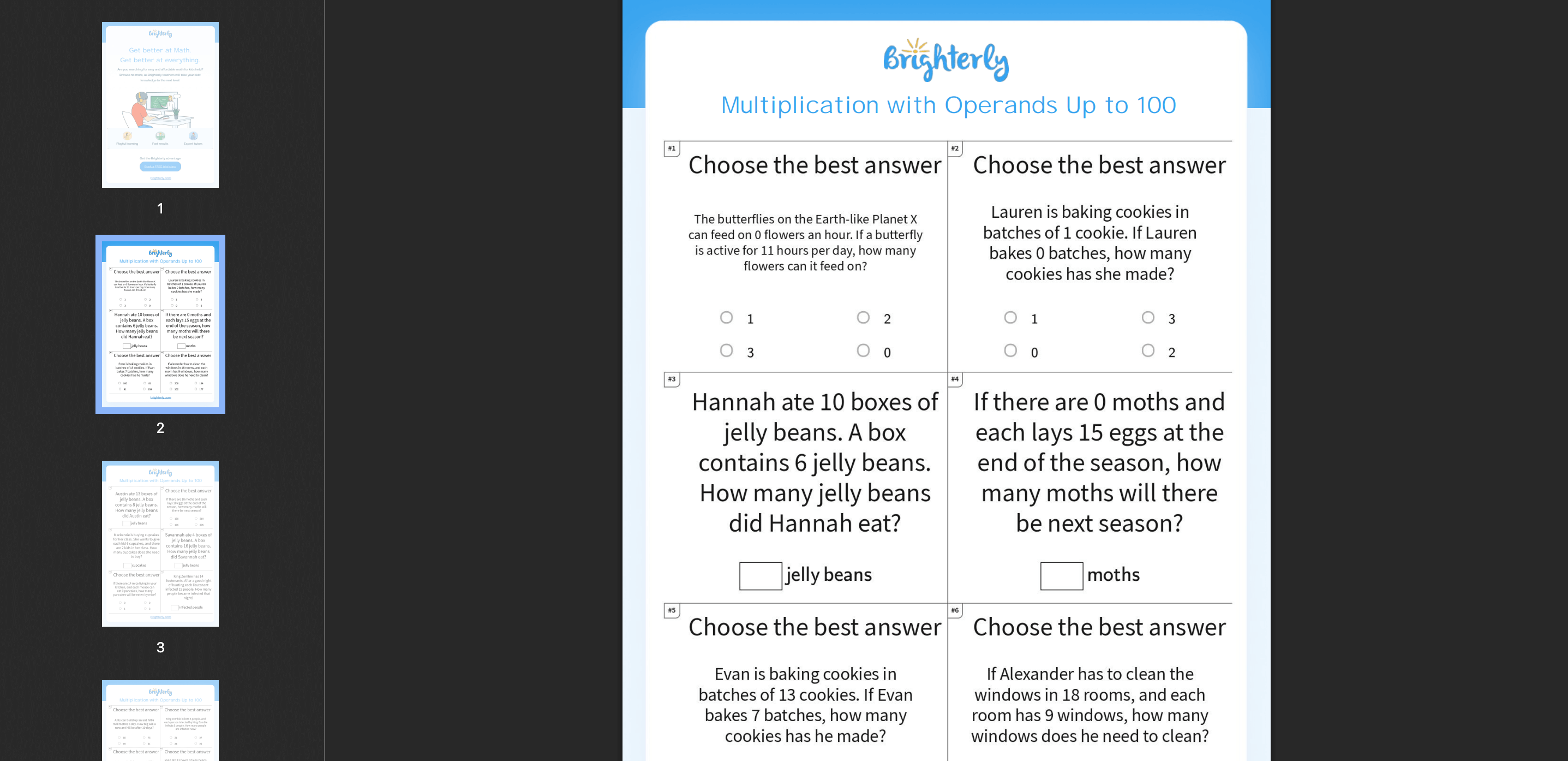 3 - 5 multiplication/division, fractions