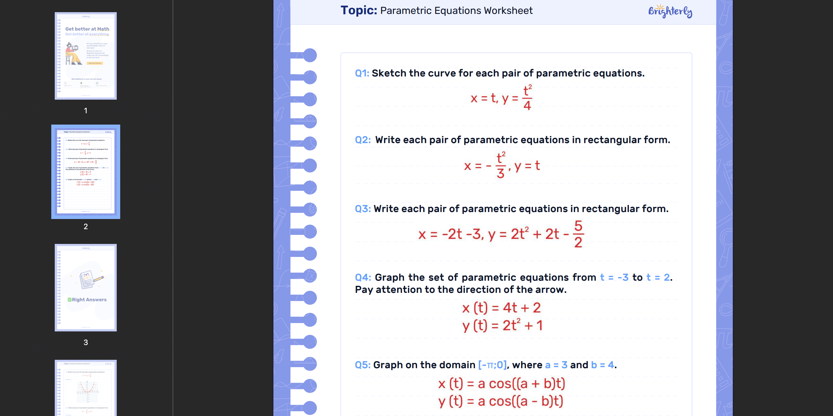 9 - algebra (equations, function representation)