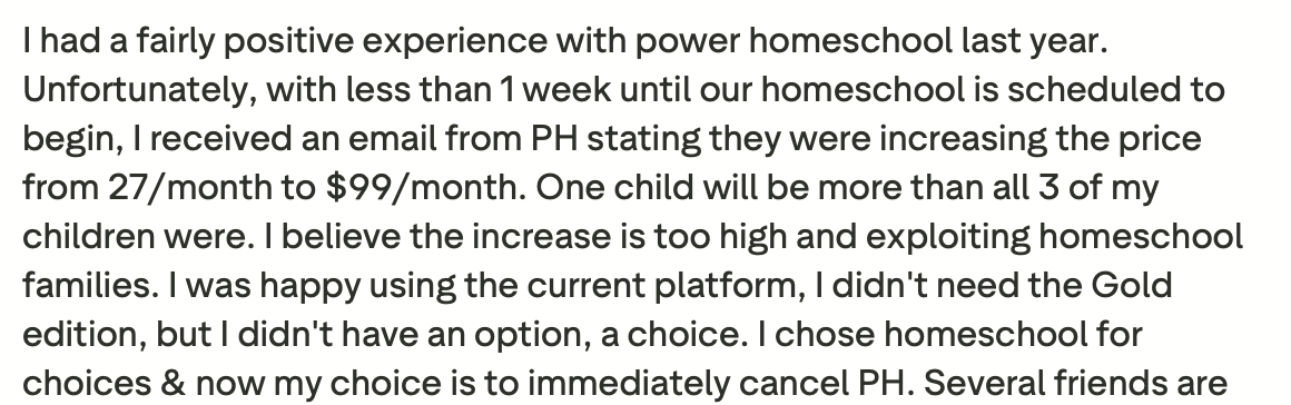 Power Homeschool reviews