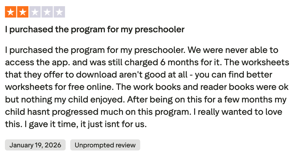 Hooked on Phonics reviews
