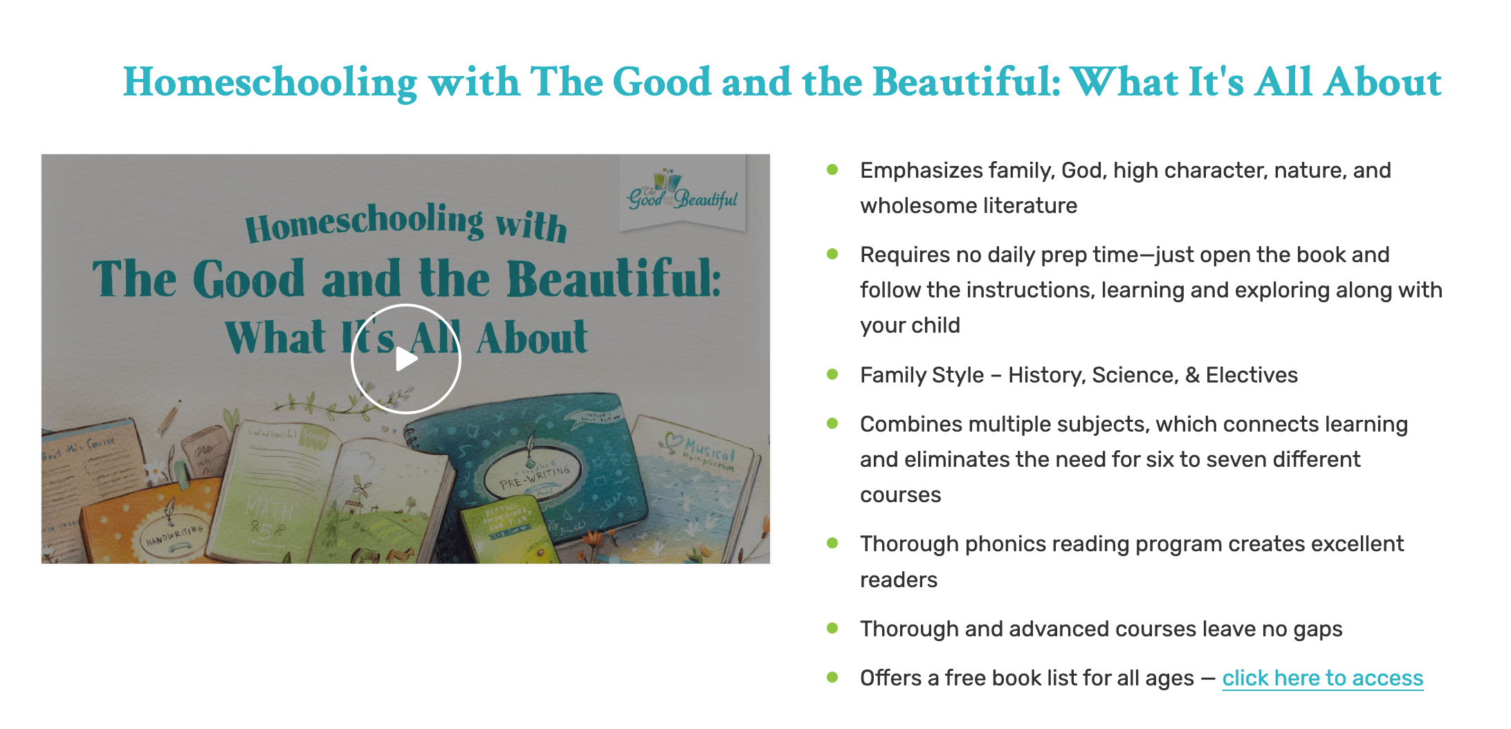 The Good and the Beautiful