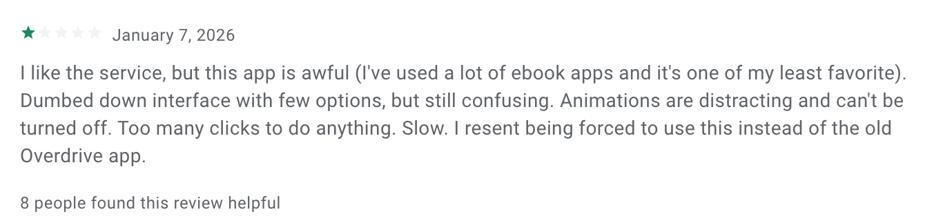 Libby App Review: Interface