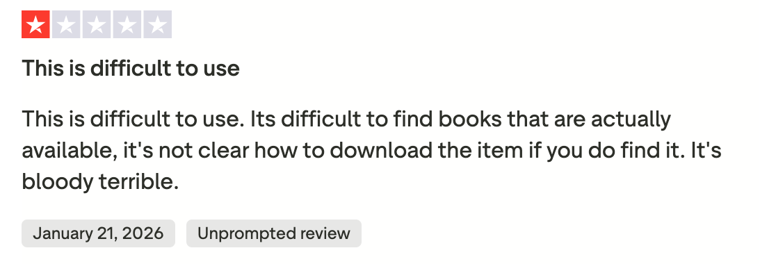 Libby Reviews: Complaints