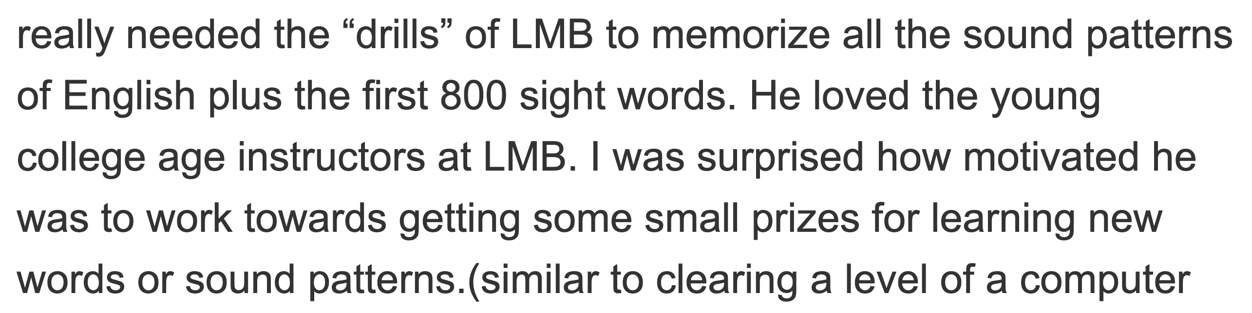 Lindamood Bell curriculum reviews: How a child learns