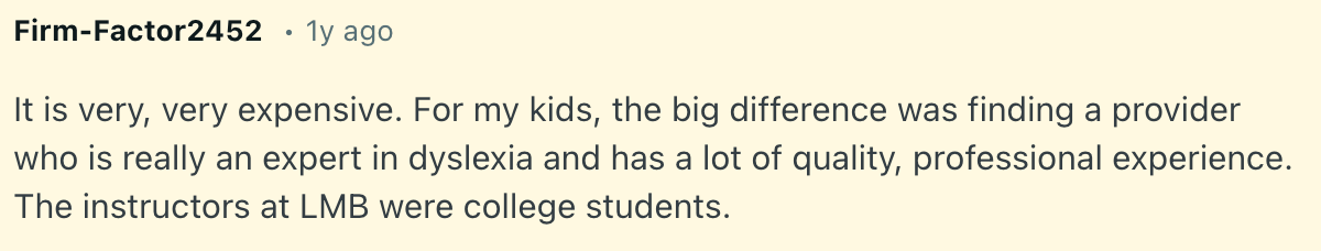 What are the pros and cons of Lindamood Bell?