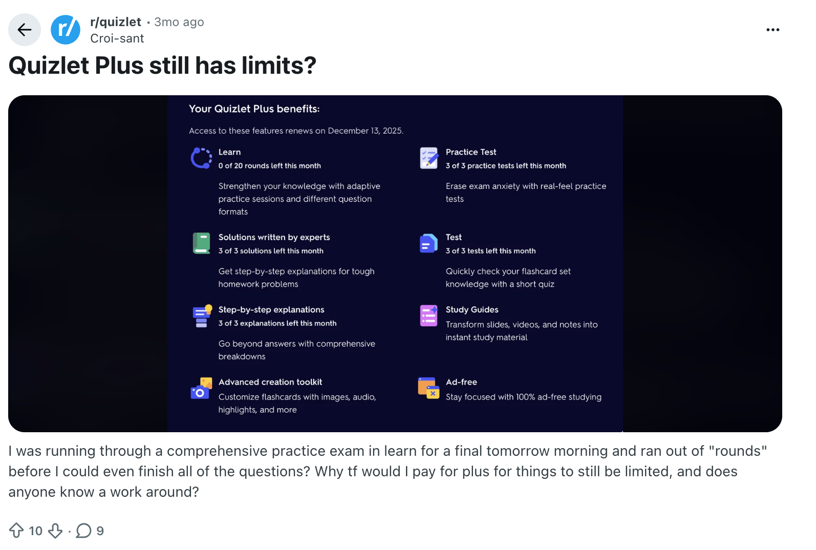 Quizlet cost Reddit & Trustpilot reviews