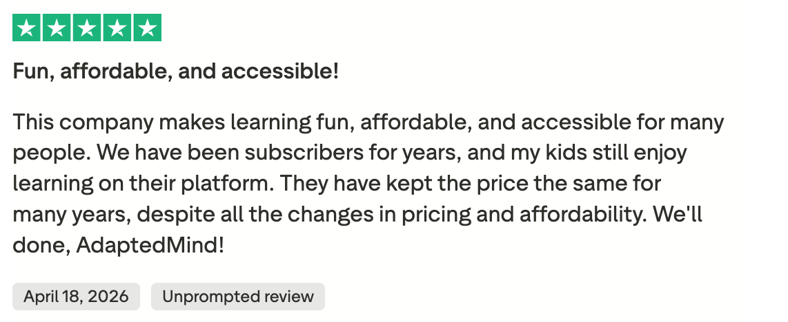 What Parents Love About AdaptedMind