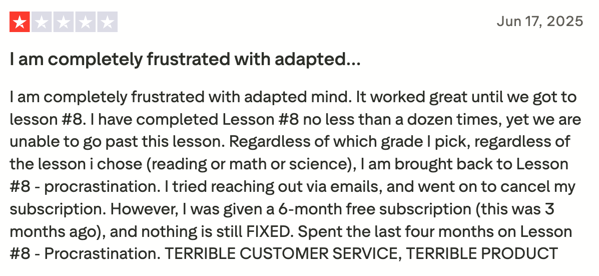 Common Complaints About AdaptedMind