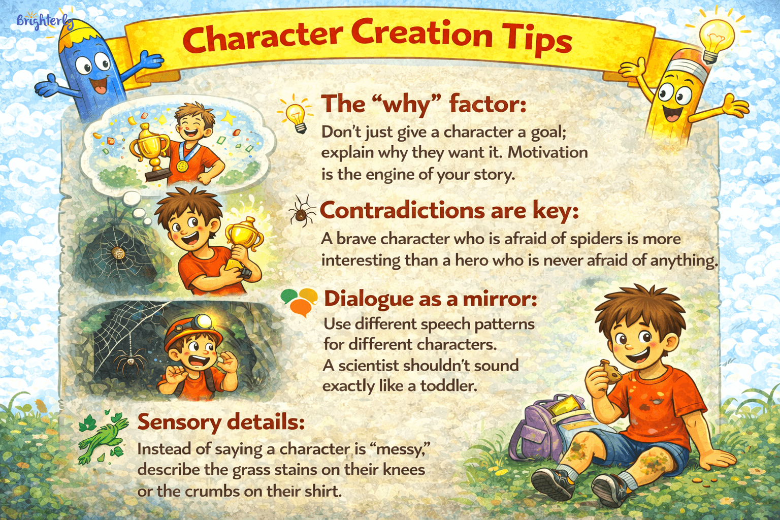 Tips for character development: A checklist to keep in mind