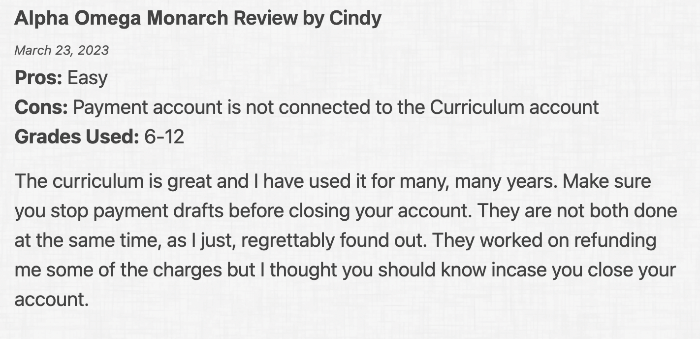 What users say about Monarch Homeschool pricing